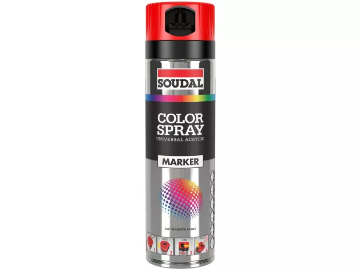Markeringsspray Fluo Röd 500ml