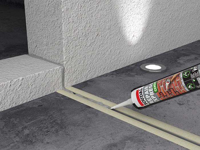 Opvullen van voegen en scheuren in beton